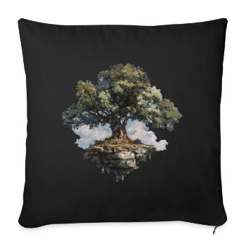 Arbre - Housse de coussin décorative 45 x 45 cm - noir - Devant