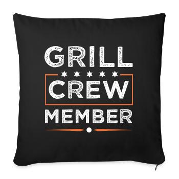 Équipe de grillades - Housse de coussin décorative 45 x 45 cm - noir - Devant