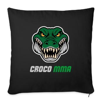 Krokodil MMA-Kämpfer: Savage Gym Beast - Sofakissenbezug 45 x 45 cm - Schwarz - Vorne