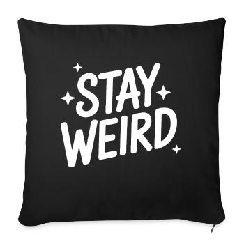 Reste bizarre et drôle à dire introverti - Housse de coussin décorative 45 x 45 cm - noir - Devant