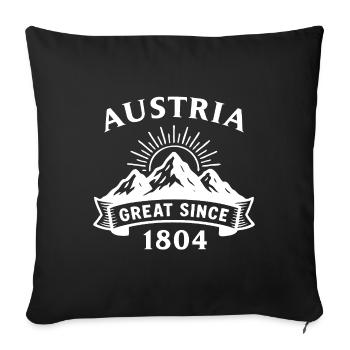 Austria - great since 1804 - Kaiserreich - Sofakissenbezug 45 x 45 cm - Schwarz - Vorne