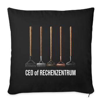 CEO of Rechenzentrum Gärtner Gärtnerin Garten - Sofakissenbezug 45 x 45 cm - Schwarz - Vorne