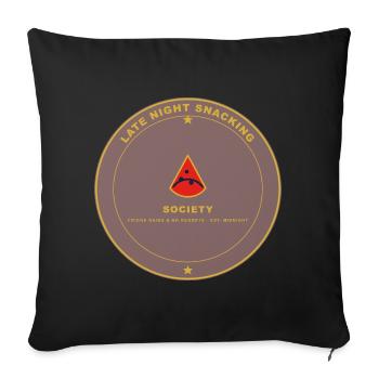 Mitternachts Snack Gesellschaft Pink - Sofakissenbezug 45 x 45 cm - Schwarz - Vorne