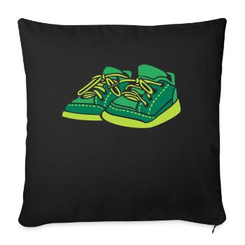 couleur baby sneek - Housse de coussin décorative 45 x 45 cm - noir - Devant