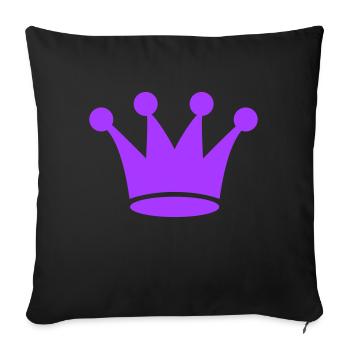 crown - Sofa pillowcase 17,3'' x 17,3'' (45 x 45 cm) - black - Front