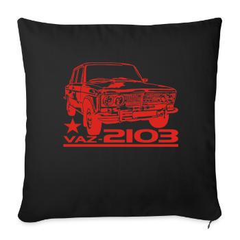 Lada 1500 VAZ 2103 Zhigul - Sofakissenbezug 45 x 45 cm - Schwarz - Vorne