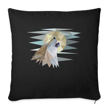 Howling Wolf - Sofa pillowcase 17,3'' x 17,3'' (45 x 45 cm) - black - Front