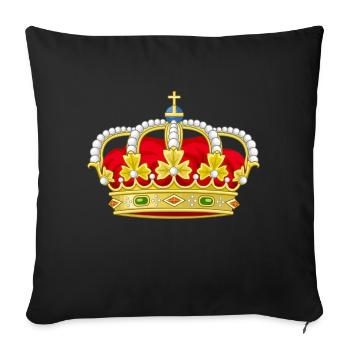 royal crown heraldry king - Sofa pillowcase 17,3'' x 17,3'' (45 x 45 cm) - black - Front