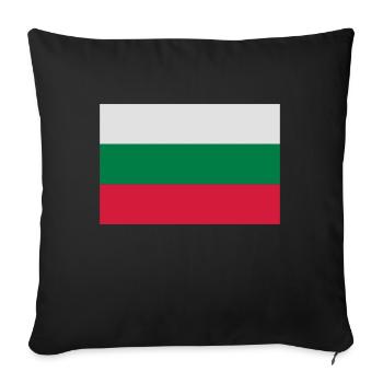 Bulgaria - Sofa pillowcase 17,3'' x 17,3'' (45 x 45 cm) - black - Front
