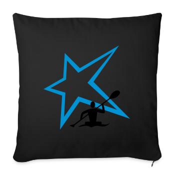 Canoe Stern - Sofa pillowcase 17,3'' x 17,3'' (45 x 45 cm) - black - Front