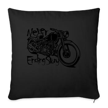 Never ending story - Housse de coussin décorative 45 x 45 cm - noir - Devant