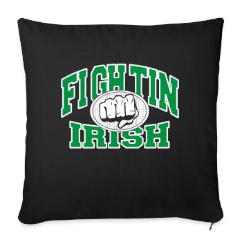 Fighting Irish - Housse de coussin décorative 45 x 45 cm - noir - Devant