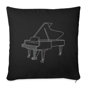 PIANO - Housse de coussin décorative 45 x 45 cm - noir - Devant