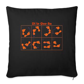salsa - Sofa pillowcase 17,3'' x 17,3'' (45 x 45 cm) - black - Front