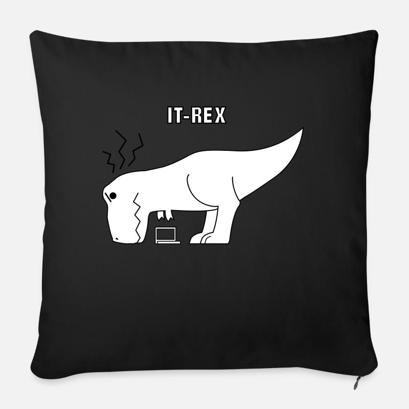 Informatik IT-Rex - Sofakissenbezug 45 x 45 cm - Schwarz