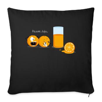 Pauvre Juju… - Housse de coussin décorative 45 x 45 cm - noir - Devant