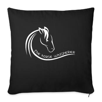 The Horse Whisperer, horse whisperer - Sofa pillowcase 17,3'' x 17,3'' (45 x 45 cm) - black - Front