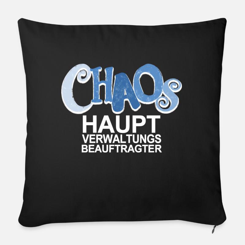 Chaos Beauftragter - lustiger Spruch für Väter - Sofakissenbezug 45 x 45 cm - Schwarz