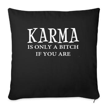 KARMA - Sofa pillowcase 17,3'' x 17,3'' (45 x 45 cm) - black - Front