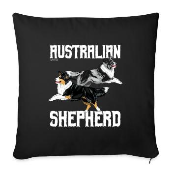 Aussie Double - Sofa pillowcase 17,3'' x 17,3'' (45 x 45 cm) - black - Front