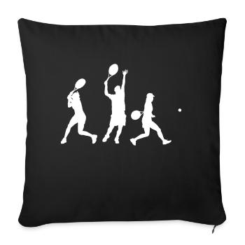Tennis player tennis - Sofa pillowcase 17,3'' x 17,3'' (45 x 45 cm) - black - Front