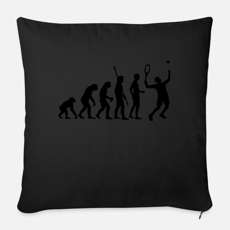 evolution_tennis_b_1c - Sofakissenbezug 45 x 45 cm - Schwarz