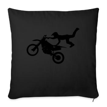 Motorcross - Sofakissenbezug 45 x 45 cm - Schwarz - Vorne