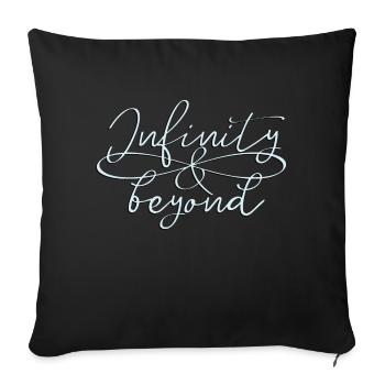 Friendship symbol Infinity symbol Infinity - Sofa pillowcase 17,3'' x 17,3'' (45 x 45 cm) - black - Front