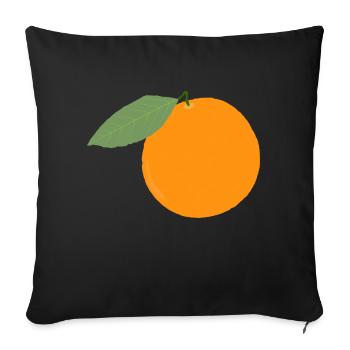 Orange fruit fruit gift gift idea - Sofa pillowcase 17,3'' x 17,3'' (45 x 45 cm) - black - Front