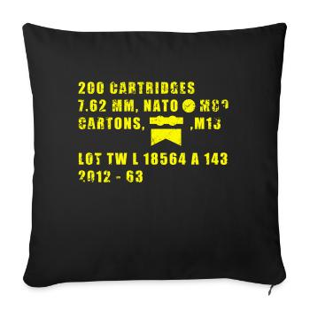 Ammo Box - Sofa pillowcase 17,3'' x 17,3'' (45 x 45 cm) - black - Front