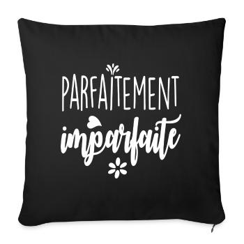 Parfaitement imparfaite - Housse de coussin décorative 45 x 45 cm - noir - Devant
