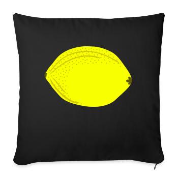 Bang Yellow Lemon, Fruit, Gift Idea - Sofa pillowcase 17,3'' x 17,3'' (45 x 45 cm) - black - Front