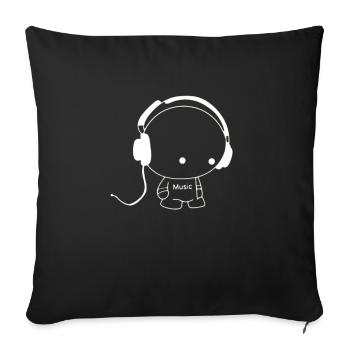 Music Men - Sofa pillowcase 17,3'' x 17,3'' (45 x 45 cm) - black - Front