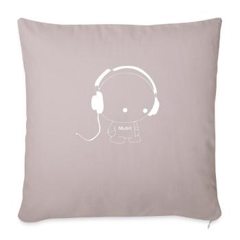Musique Hommes - Housse de coussin décorative 45 x 45 cm - taupe clair - Devant