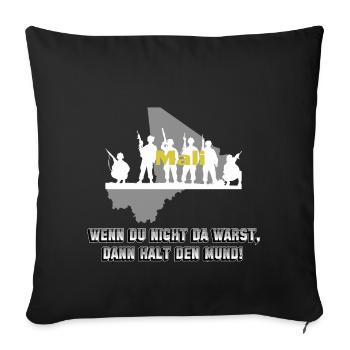 Soldier military Bundeswehr Mali use - Sofa pillowcase 17,3'' x 17,3'' (45 x 45 cm) - black - Front