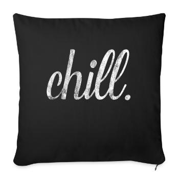 Chiller Chill Hipster Shirt cadeau - Housse de coussin décorative 45 x 45 cm - noir - Devant