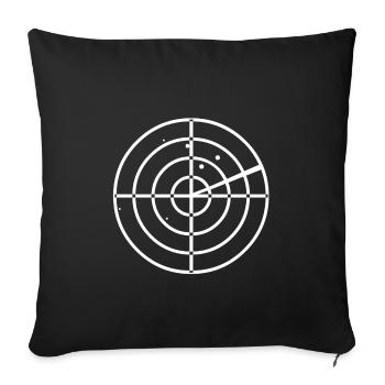 Navires cadeaux de la marine sous-marine radar - Housse de coussin décorative 45 x 45 cm - noir - Devant