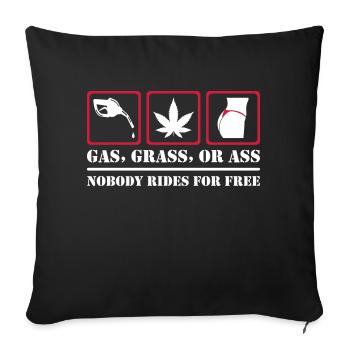 Nobody Rides For Free - Sofa pillowcase 17,3'' x 17,3'' (45 x 45 cm) - black - Front