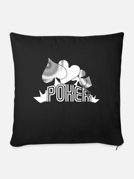 Poker - Sofakissenbezug 45 x 45 cm - Schwarz