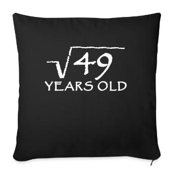 7th birthday - 7 years old - Sofa pillowcase 17,3'' x 17,3'' (45 x 45 cm) - black - Front