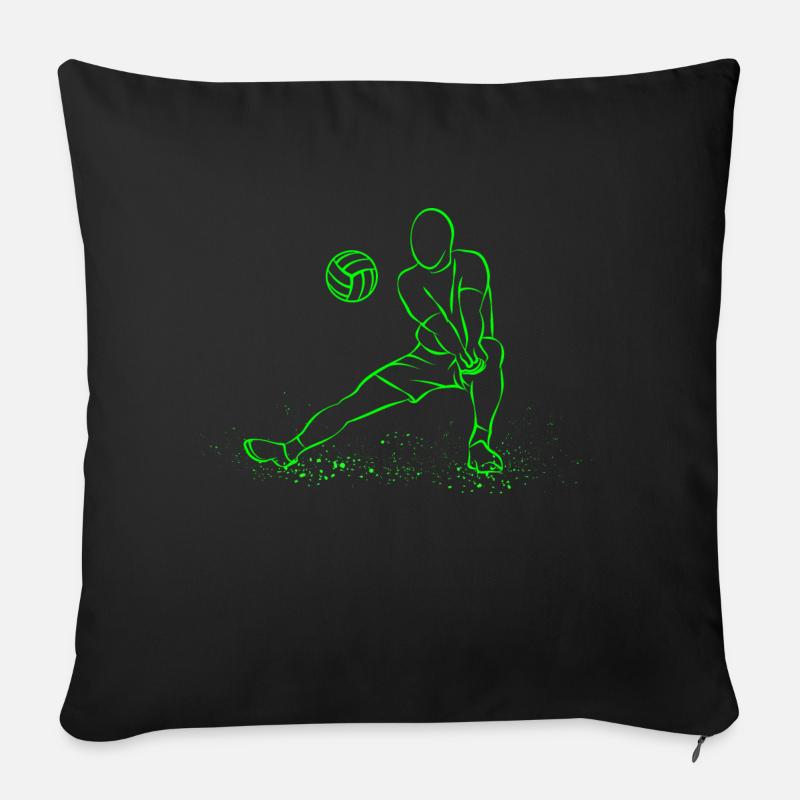 Volleyball - Sofakissenbezug 45 x 45 cm - Schwarz
