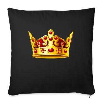 roi - Housse de coussin décorative 45 x 45 cm - noir - Devant