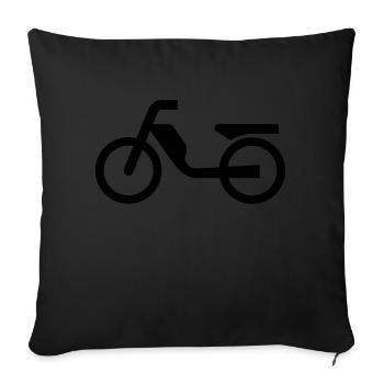Symbol moped moped - Sofa pillowcase 17,3'' x 17,3'' (45 x 45 cm) - black - Front