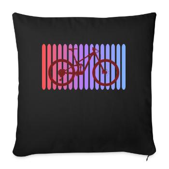Mountain bike - Sofa pillowcase 17,3'' x 17,3'' (45 x 45 cm) - black - Front