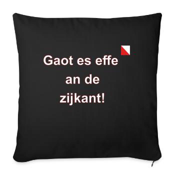 Gaot es effe sur le côté verti def w - Housse de coussin décorative 45 x 45 cm - noir - Devant