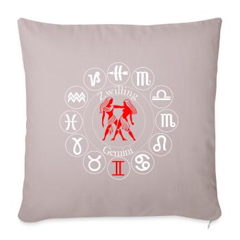 Zodiac Gemini - Sofa pillowcase 17,3'' x 17,3'' (45 x 45 cm) - light taupe - Front