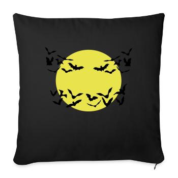 Chauve-souris, chauves-souris - Housse de coussin décorative 45 x 45 cm - noir - Devant