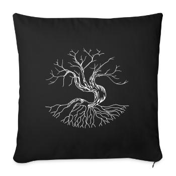 Arbre de vie Arbre de vie - Housse de coussin décorative 45 x 45 cm - noir - Devant