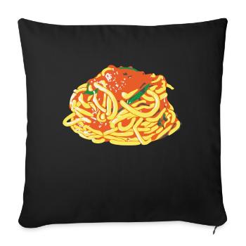 Spaghetti - Sofa pillowcase 17,3'' x 17,3'' (45 x 45 cm) - black - Front