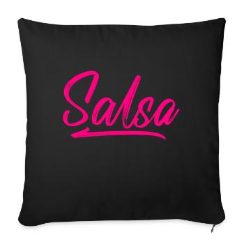 Ce "cadeau salsa danseur latino salsera - Housse de coussin décorative 45 x 45 cm - noir - Devant